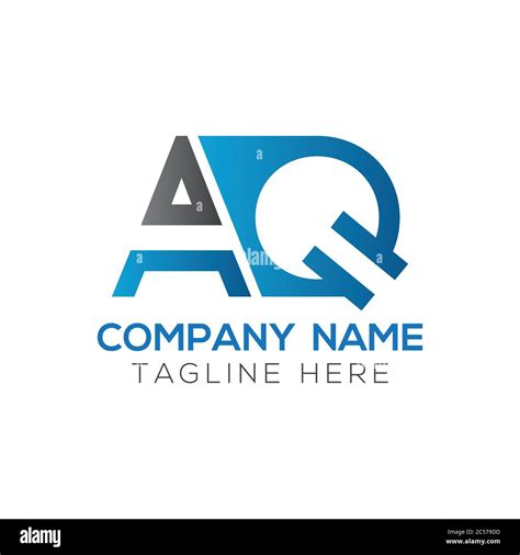 Initial AQ Letter Logo Design Modern Business Typography Vector