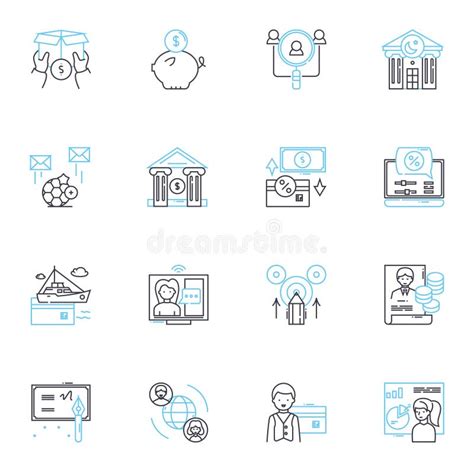 Graphen Finance Lineare Icons Set Graphen Finance Trends Projektion