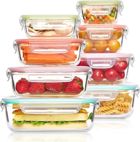 Vtopmart Pack Glass Container Food Storage Glass Meal Prep