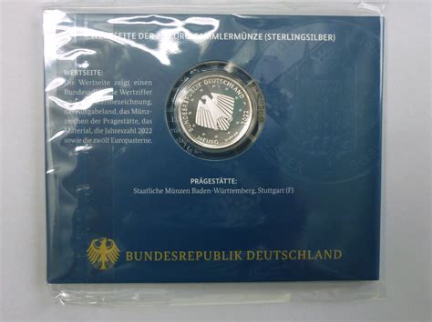 Deutschland BRD Germany 20 Euro 2022 F Sammlermünze 1200 Jahre