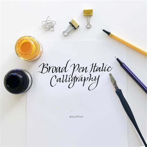 Italic Broad Pen Calligraphy Basics Workshop Introductory Course - It ...