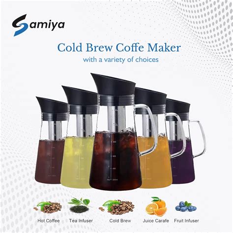 Jual Cold Brew Water Jug Coffee Tea Maker Pot High Borosilicate Teko