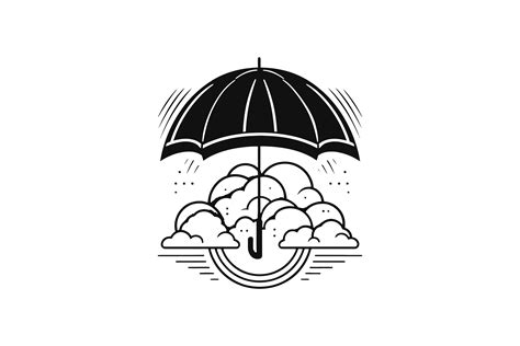 Umbrella in Rain Illustration Icon Logo Graphic by Ahmad Designs ...