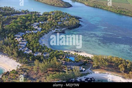 Round Island, Mauritius from the coast at Calodyne Stock Photo - Alamy