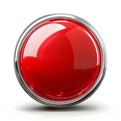 Premium Photo Big Red Button Isolated On White Background