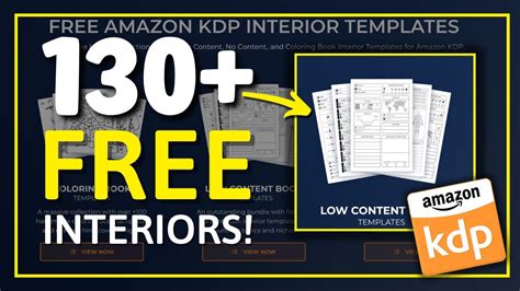 Check Out These 130 FREE Amazon KDP Low Content Interiors For YOU To