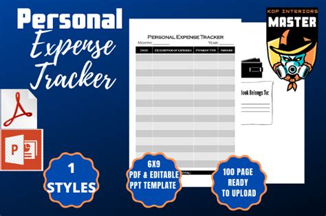 Personal Expense Tracker Graphic By Kdp Interiors Master Creative Fabrica