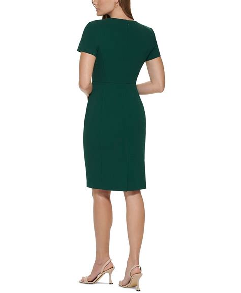 Calvin Klein Button Trim Sheath Dress And Reviews Dresses Women Macys