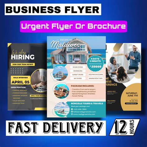 Design Urgent Professional Flyers Posters In Hrs By Zafirwriters