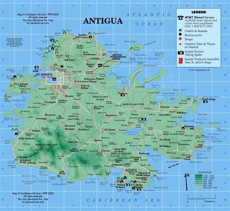 Detailed Map Of Antigua Lesli Noellyn