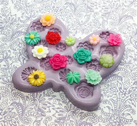 Silicone Flower Mold Tiny Flowers Diy Earrings Resin Flower Mold