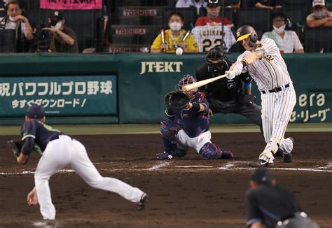 阪神サンズ、技巧派山中から値千金14号同点2ラン プロ野球写真ニュース 日刊スポーツ