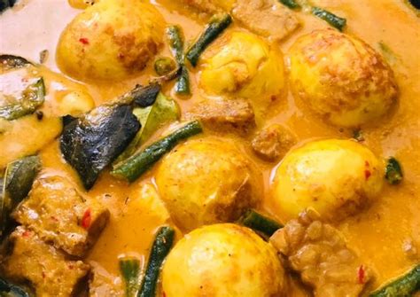 Resep Gulai Telur Kacang Panjang Oleh Rezkya Maghfira Cookpad