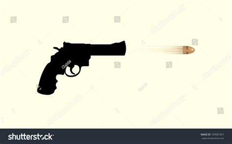 Gun Firing Bullet Isolated Illustration 109581857 Shutterstock