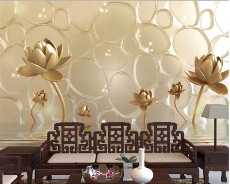 Beibehang Custom Wallpaper 3d Murals Large Aesthetic Stereo Golden