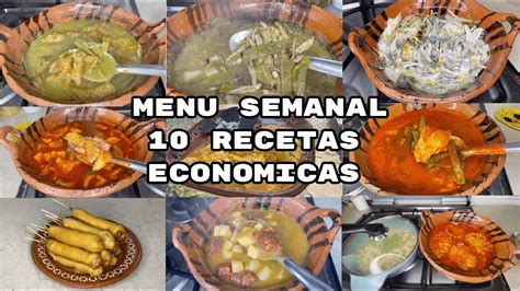 Menu Semanal Con Pesos Recetas Fabi Cea Youtube