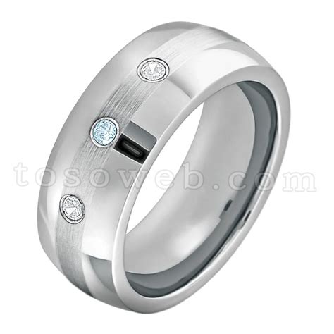 Men S Blue Topaz Diamond Wedding Band November