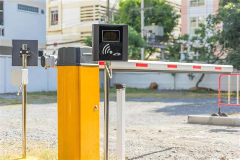 Barrier gate automatic system for security in the car parking lot 2126809 Stock Photo at Vecteezy