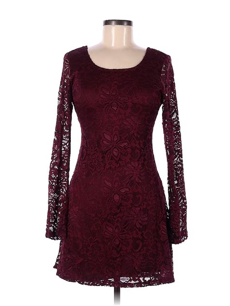 Mi Ami Solid Maroon Burgundy Casual Dress Size M 71 Off Thredup