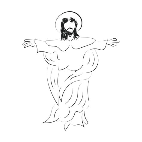 contento ascensión día diseño con Jesús Cristo en cielo 23846120 Vector