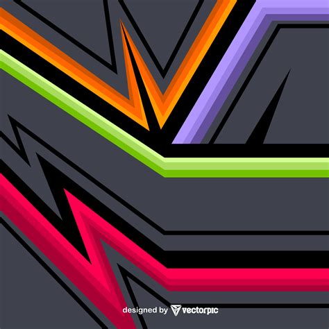 Colorfull Abstract Racing Stripes Background Free Vector Vectorpic