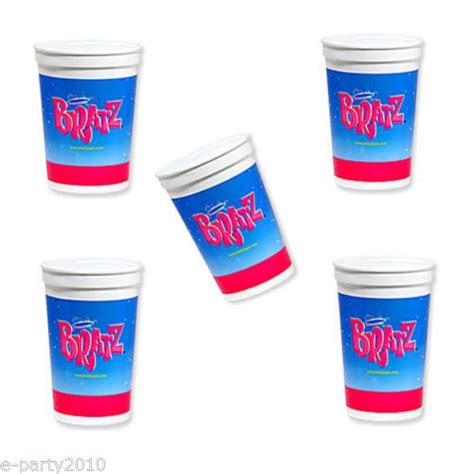 Bratz White Blue And Red Logo Drinking Cups