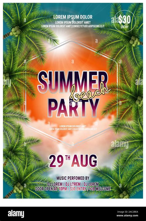 Beach Party Poster Designs