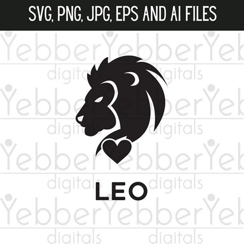 Zodiac Sign SVG, Instant Download, Leo Zodiac PNG, Constellation Cut ...