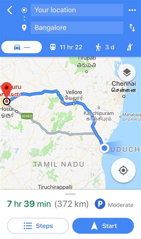 What Is The Best Route To Travel From Bangalore To Pondicherry Quora