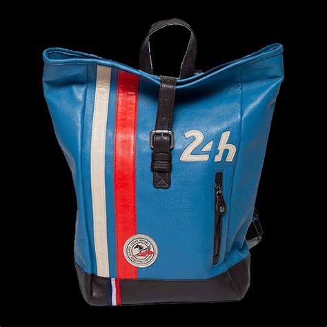 Sac à dos cuir 24h Le Mans Bleu Gitane 26064