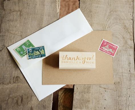 Personalized Thank You Rubber Stamp Etsy