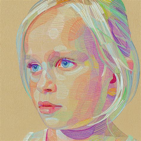 Linear Thinking Series Colored Pencil Illustrations Abduzeedo