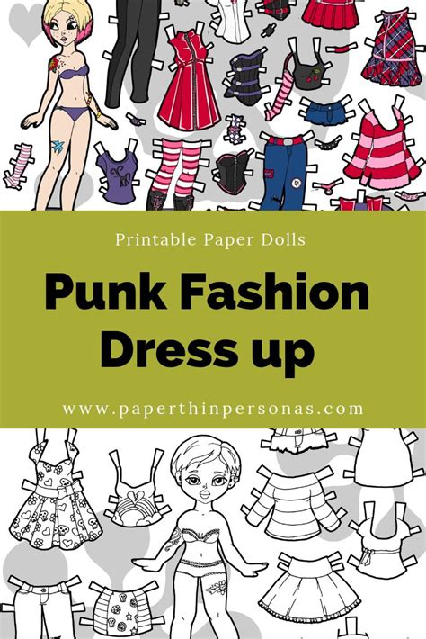 Archives Round Up 13 Rocking Punk Fashion Paper Doll Designs To Print