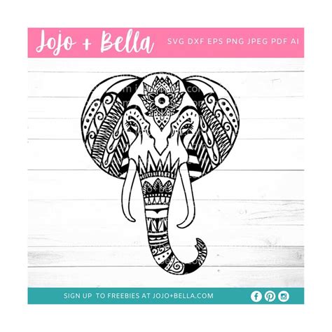 Mandala Elephant SVG - Zentangle Svg - Mandala svg - Elephan - Inspire ...