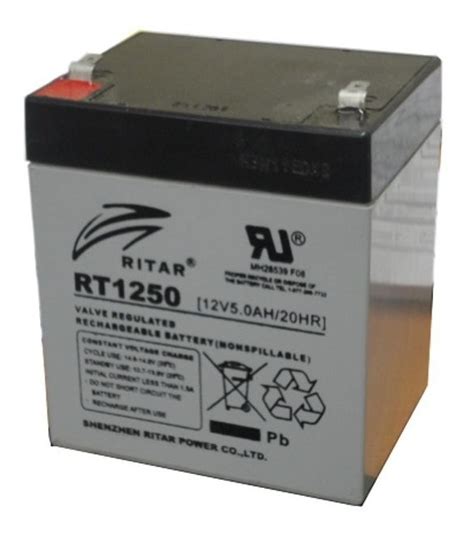 Bateria Ritar Rt1250 12v 5 0ah Recargable 9x10x7 Cms 1año Mercado Libre