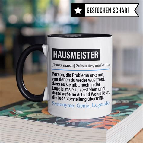 Tasse Hausmeister Hausmeister Geschenk Spruch Etsy