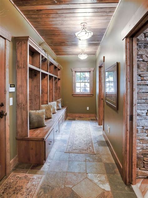 Rustic Farmhouse Mudroom Decorating Ideas House Design Mudroom