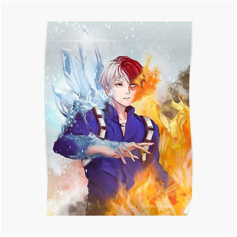 Shoto Todoroki Original Artwork Poster For Sale By Hanciao Redbubble