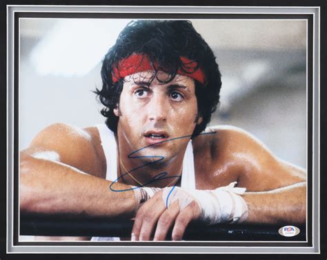 Sylvester Stallone Signed Rocky Custom Framed Photo Display Psa