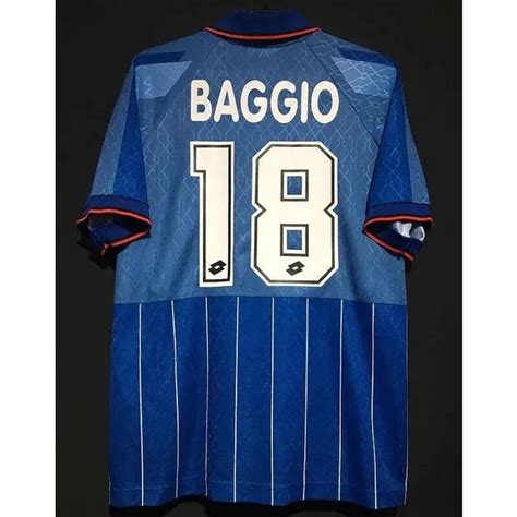 Retro AC Milan Jersey Futebol 95 96 Milão 18 BAGGIO 3 MALDINI 9 WEAH