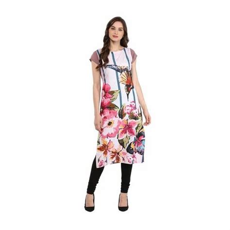 Cotton Round Neck Half Sleeve Women Printed Kurta At Rs 500 Onwards In