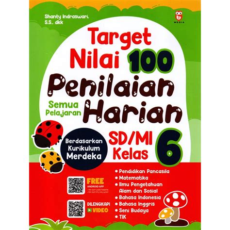 Jual Target Nilai Penilaian Harian Sd Mi Kelas Kurikulum Merdeka