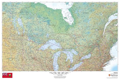 Ontario Wall Map by MapSherpa - The Map Shop