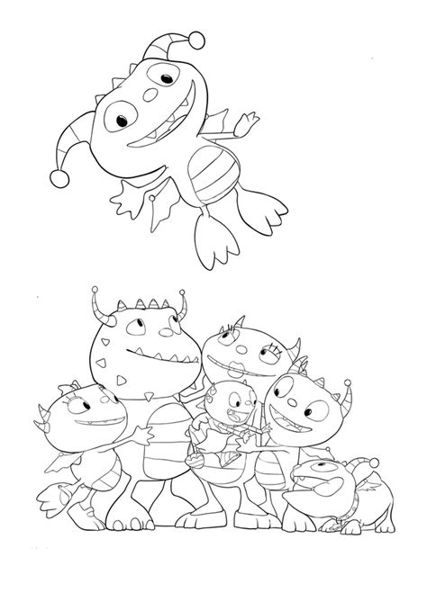 Henry Hugglemonster coloring pages to download and print for free