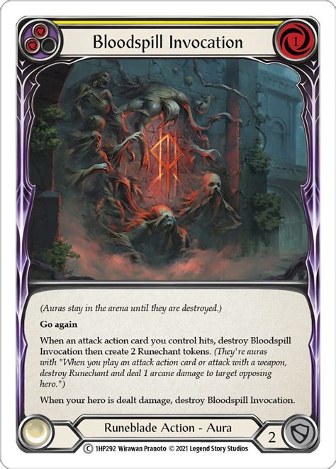 Bloodspill Invocation Yellow History Pack Vol Flesh And Blood Tcg