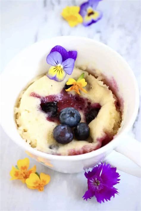 Vegan Lemon Blueberry Microwave Mug Cake Rhians Recipes