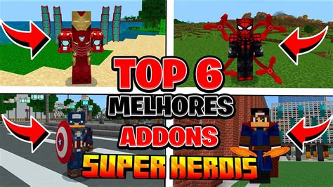 TOP 6 DAS MELHORES ADDONS SUPER HEROIS PARA O MINECRAFT PE BEDROCK 1 20