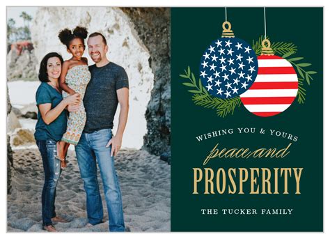 Patriotic Peace Holiday Cards by Basic Invite