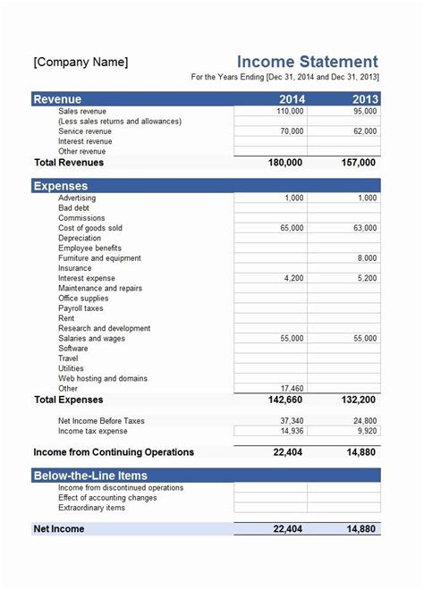 Single Step Income Statement Template - prntbl.concejomunicipaldechinu ...