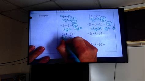 Adding And Subtracting Simple Fractions Youtube